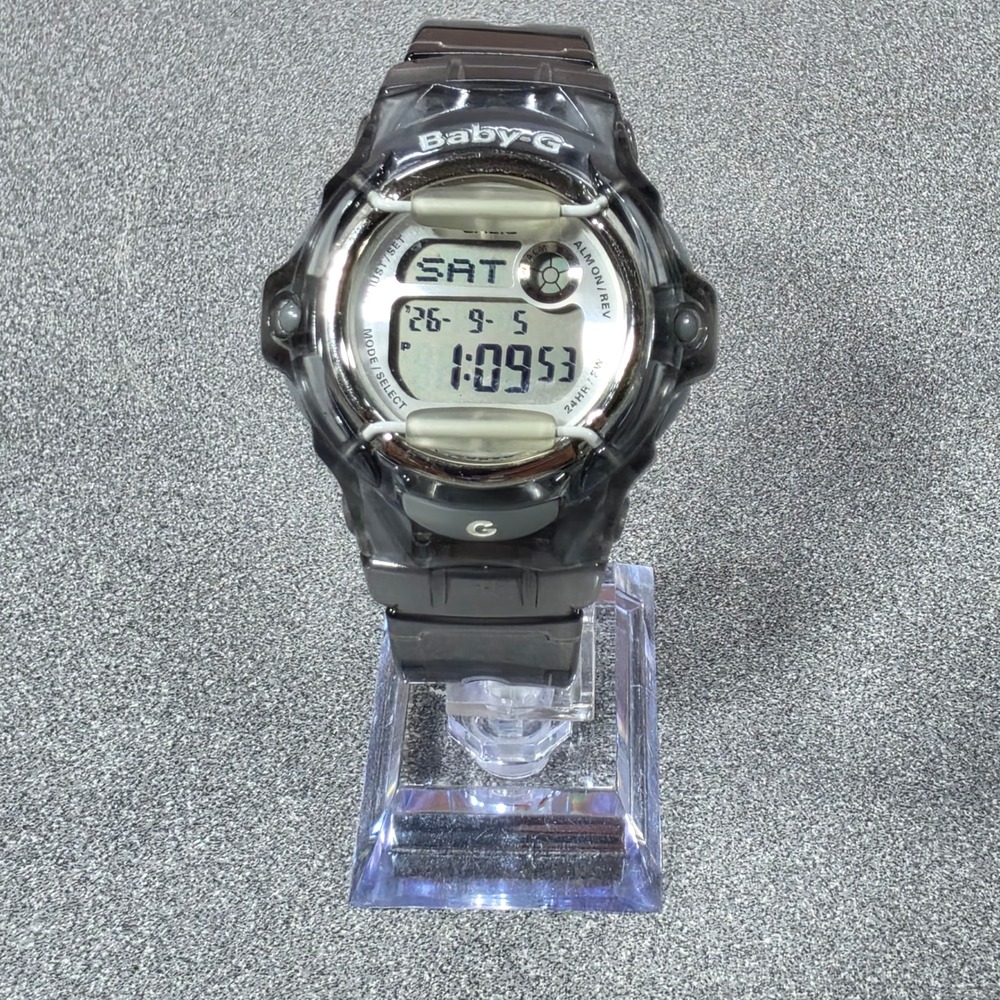 Casio Baby-G Watch Womens Smoke Grey Excellent Digital BG-169R Shock Resist
